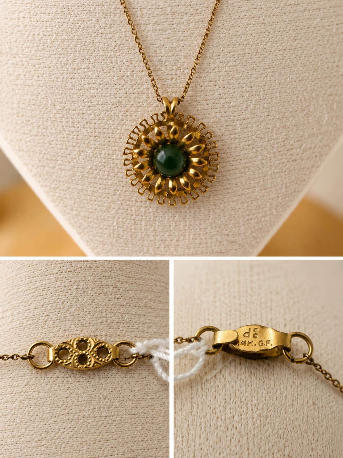 Green Center Pendant Necklace