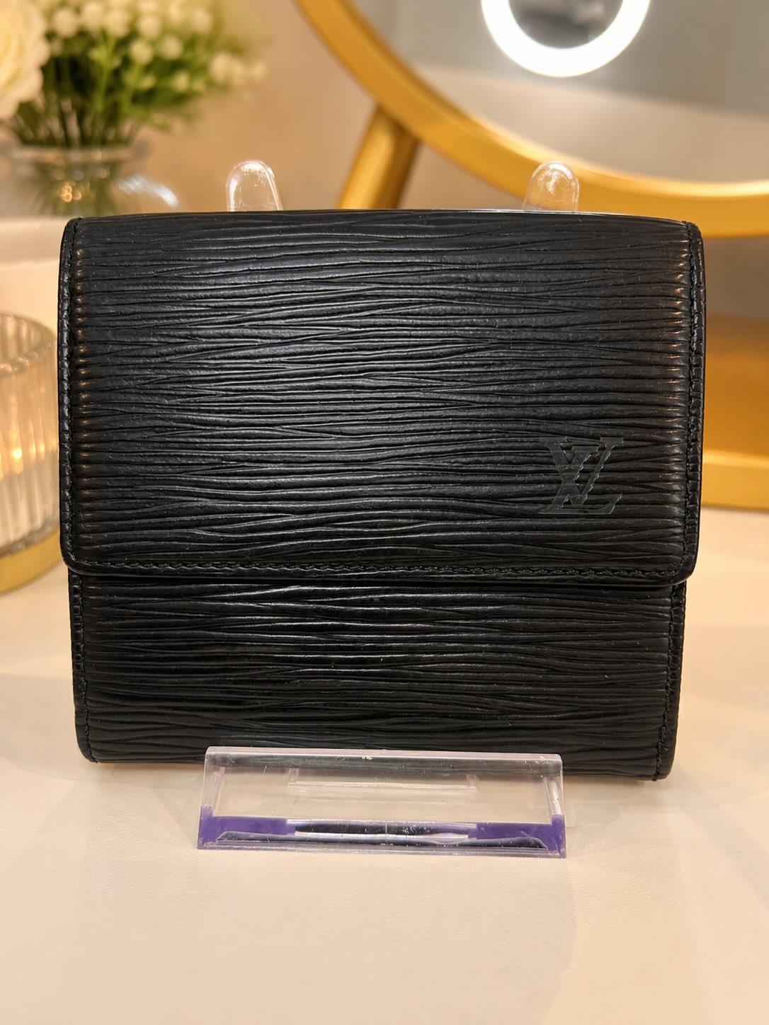 Black Textured Wallet