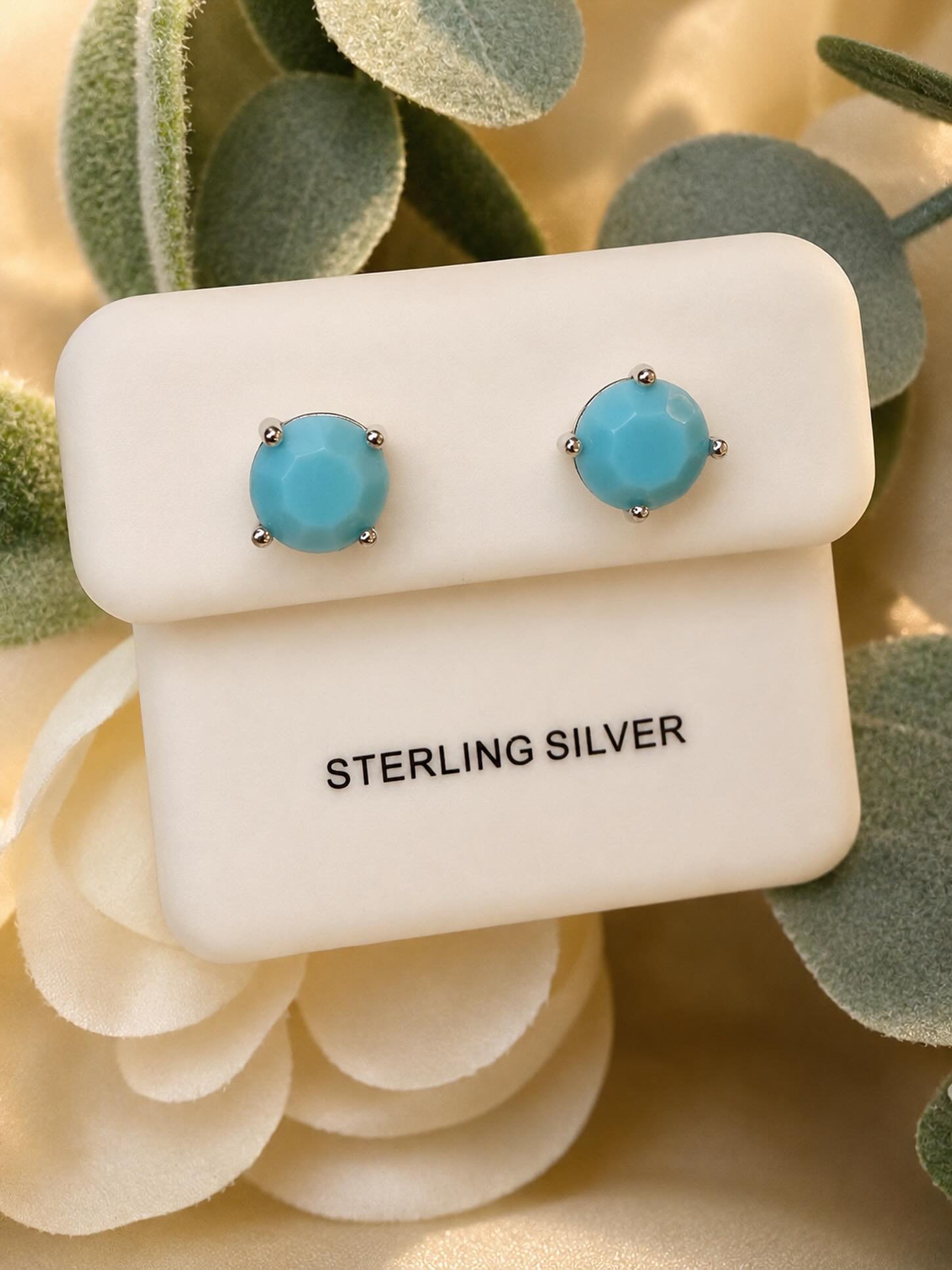 Turquoise Color Stud Earrings